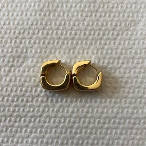 Chubby Gold Tone Hoops